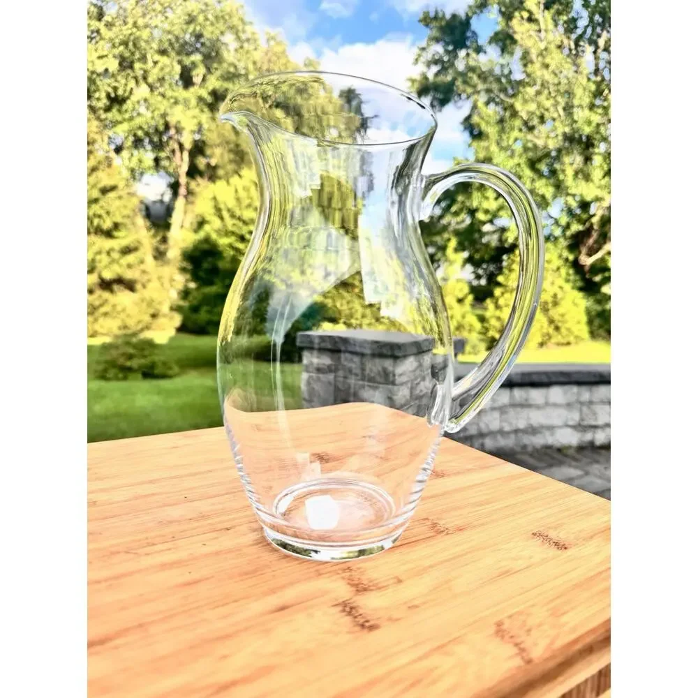 Vintage Christofle French Clear Crystal Water Pitcher Jug 48 oz